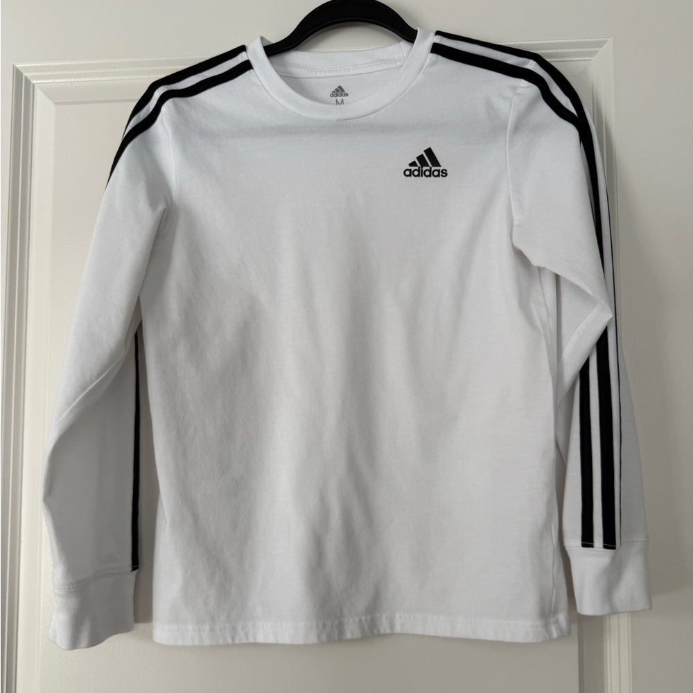 Adidas Kids White Long Sleeve Shirt